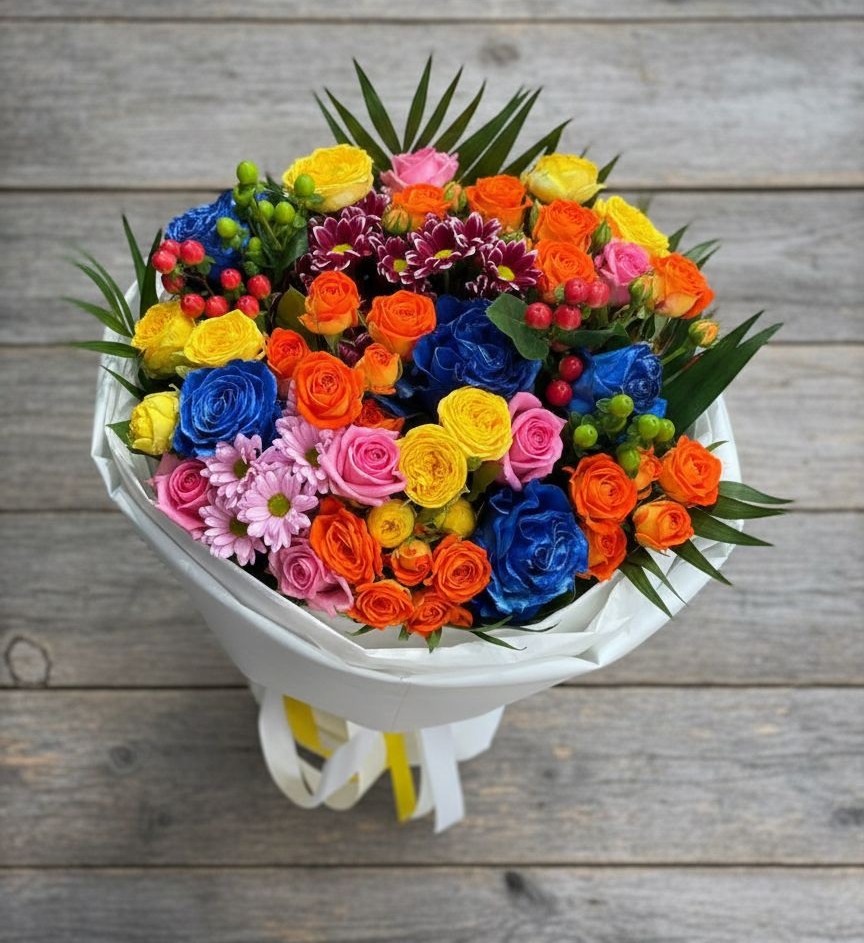 Букет цветов из: Розы и Хризантемы в Богородске