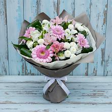 Букет цветов из:  Герберы, Альстромерии и Хризантемы #REPLACE_PRED# Богородске