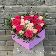 Цветочная композиция из Розы в коробке в Богородске