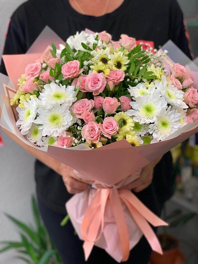 Букет цветов из: Розы и Хризантемы в Богородске