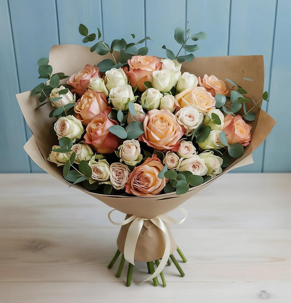 Букет цветов из: Альстромерии и Розы в Богородске