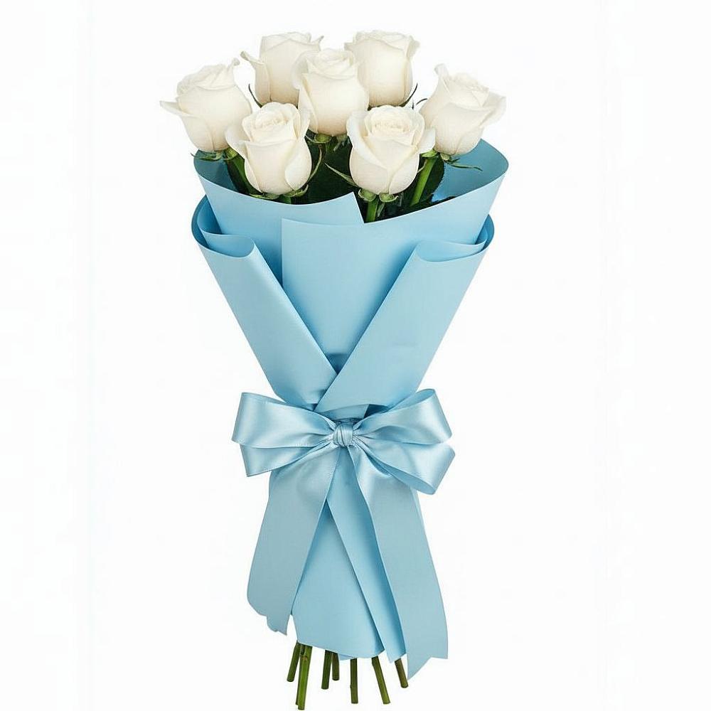 Букет 7 белых роз Проуд в Богородске