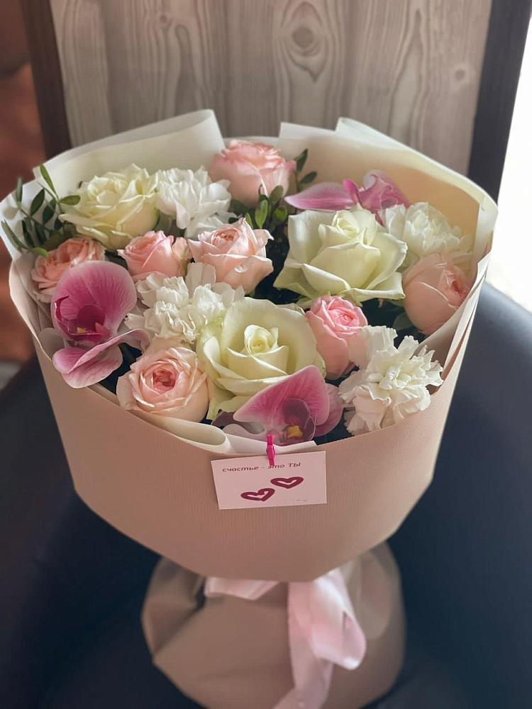 Букет цветов из: Орхидеи, Розы и Гвоздики в Богородске