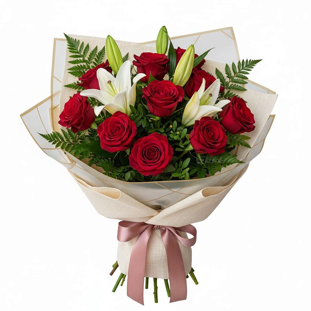 Букет цветов из: Лилии и Розы в Богородске