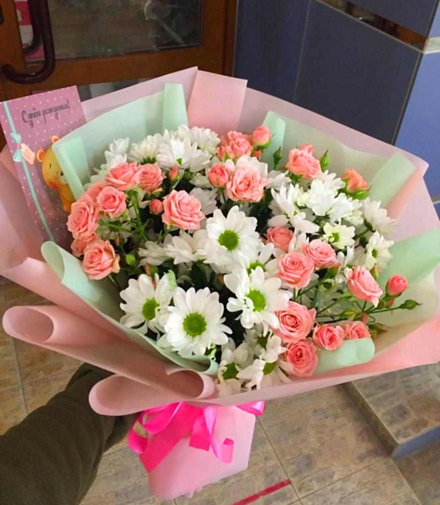 Букет цветов из: Розы и Хризантемы в Богородске