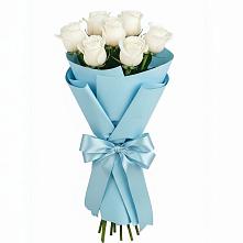 Букет 7 белых роз Проуд в Богородске