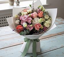 Букет цветов из:  Розы, Лизиантусы и Гвоздики #REPLACE_PRED# Богородске