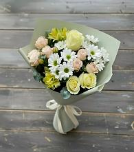 Букет цветов из:  Альстромерии, Розы и Хризантемы в Богородске