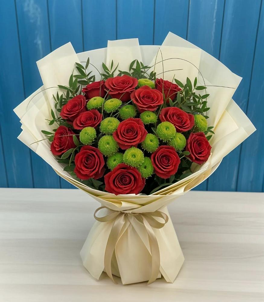 Букет цветов из: Розы и Хризантемы в Богородске